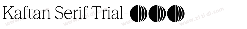 Kaftan Serif Trial字体转换